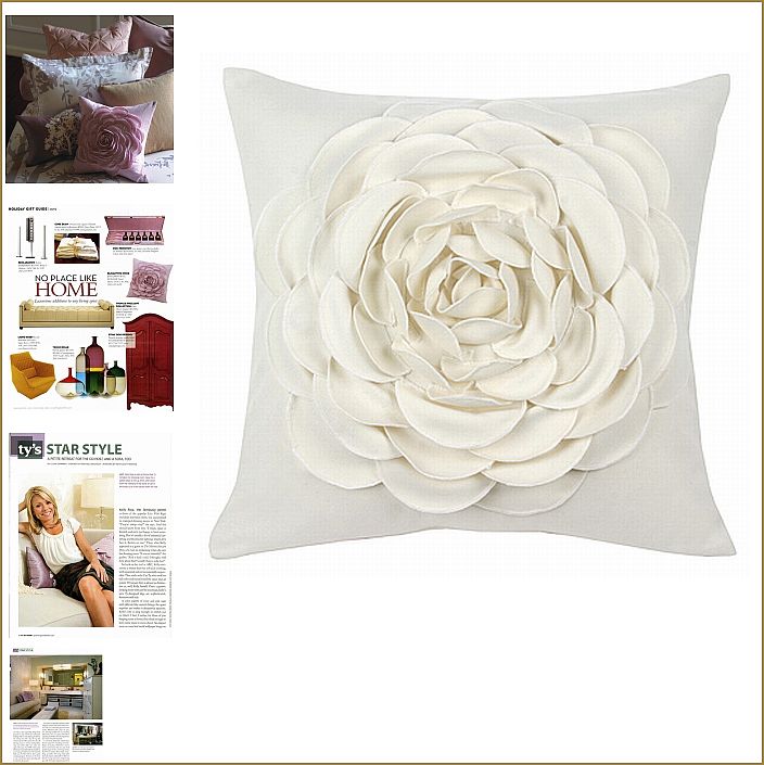 Jenna Decorative Pillow Cream-Featured in Your Favorite Magazine